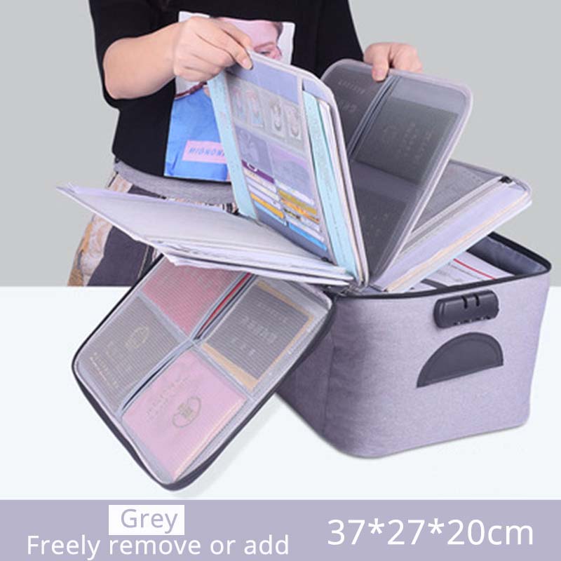 Large Capacity Document Bag Creative Multifunction File Folder Ticket Bags for Home Travel Organizer Storage Supplies