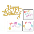 Kids Adult Paper Letter Cupcake Toppers Party Supplies Cake Flag Cupcake Toppers Happy Birthday Party Decorations