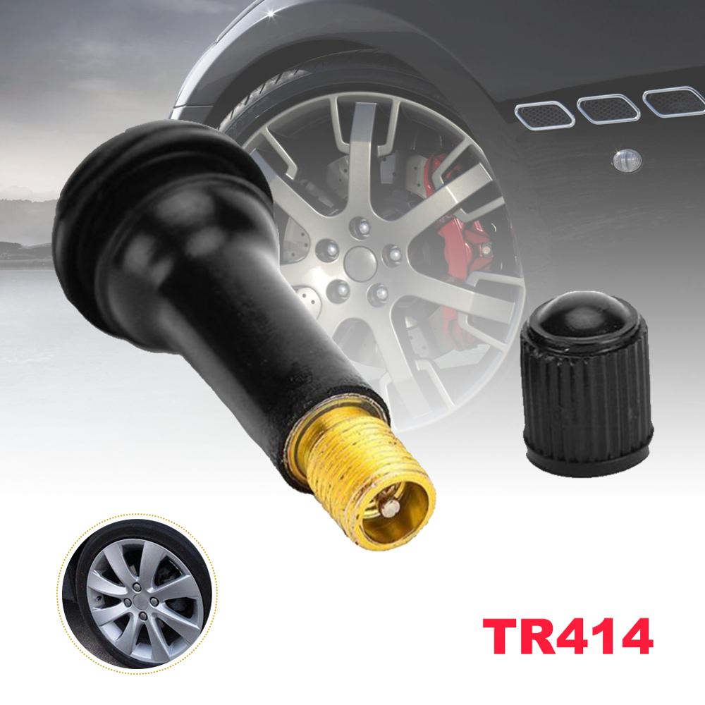 10/25PCS Rubber TR414 Snap-in Car Wheel Tyre Tubeless Tire Tyre Valve Stems Dust Caps Wheels Tires Parts Car Auto Accessories