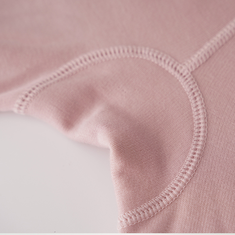 SuyaDream Women Fleece Warm Long Johns 100%Natural Silk Brushed Solid Winter Thermal Pink Nude Underwear 2020