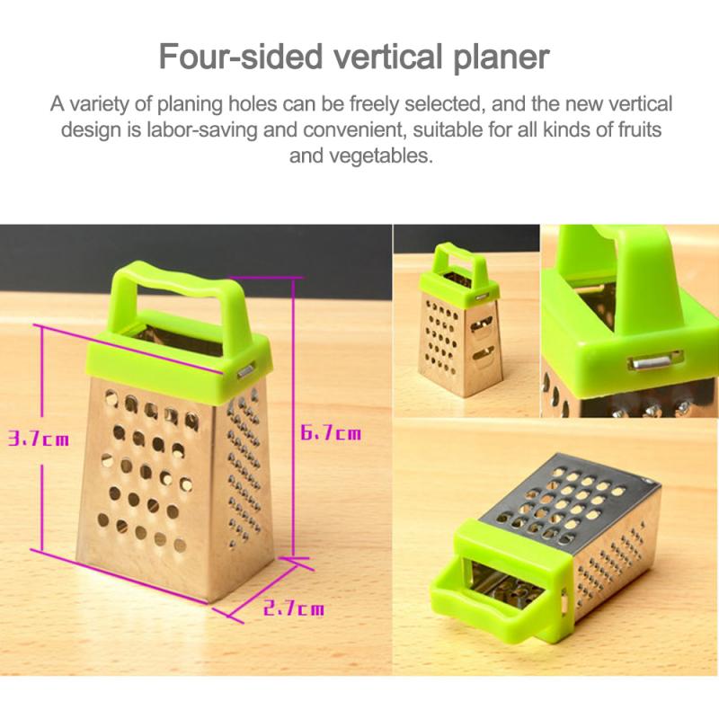 4 Sides Stainless Steel Mini Multi-function Shredder Grater Vertical Plane Grinding Slicer Gadget Household Kitchen Accessories