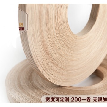 100meters/roller Width:20mm Thickness:0.5mm Natural red oak skin edge banding wood veneer