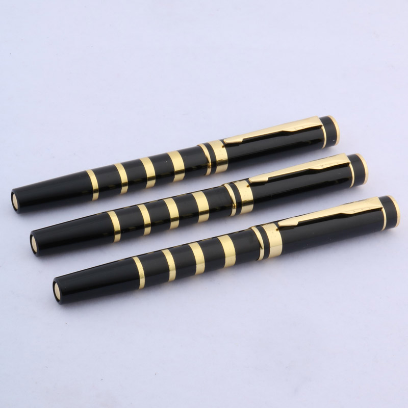 Standard gift METAL popular BLACK GOLDEN Fountain Pen Stationery Office school supplies Writing Gift
