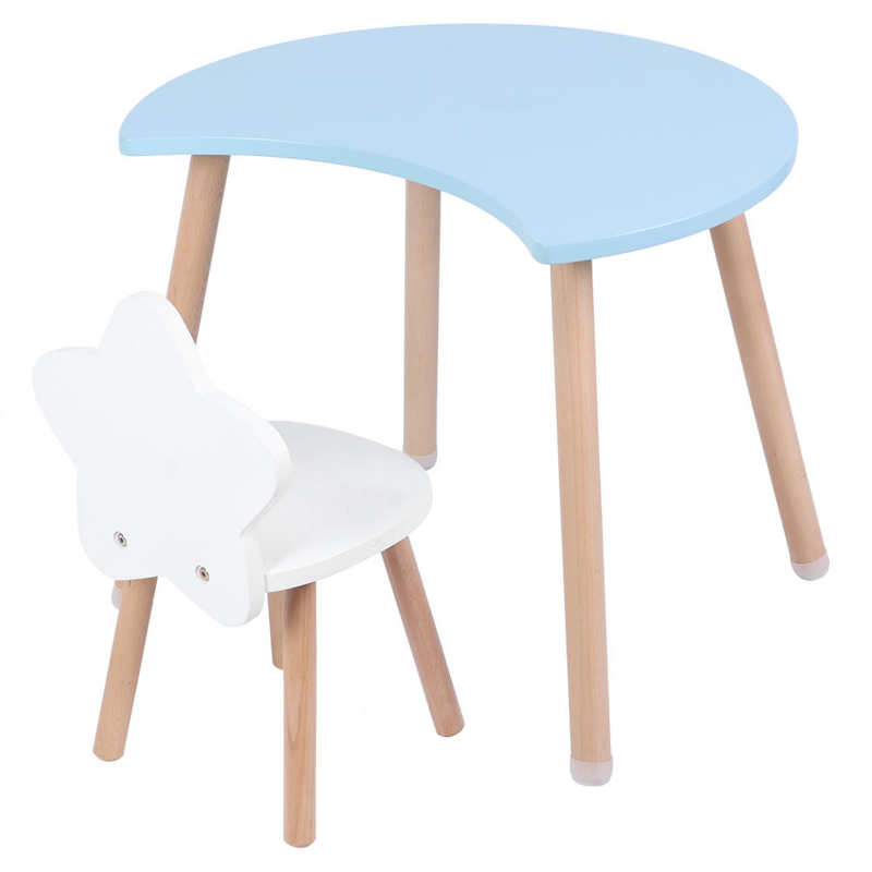 Children Multifunctional MDF Table Desk Chair Set for School Home Bedroom Living Room Decoration Oversea Warehouse Fast Shipping