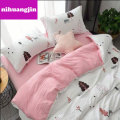 Hot sale cheap bedding net celebrity skin-friendly pure cotton quilt cover sheet household three-piece and four-piece set