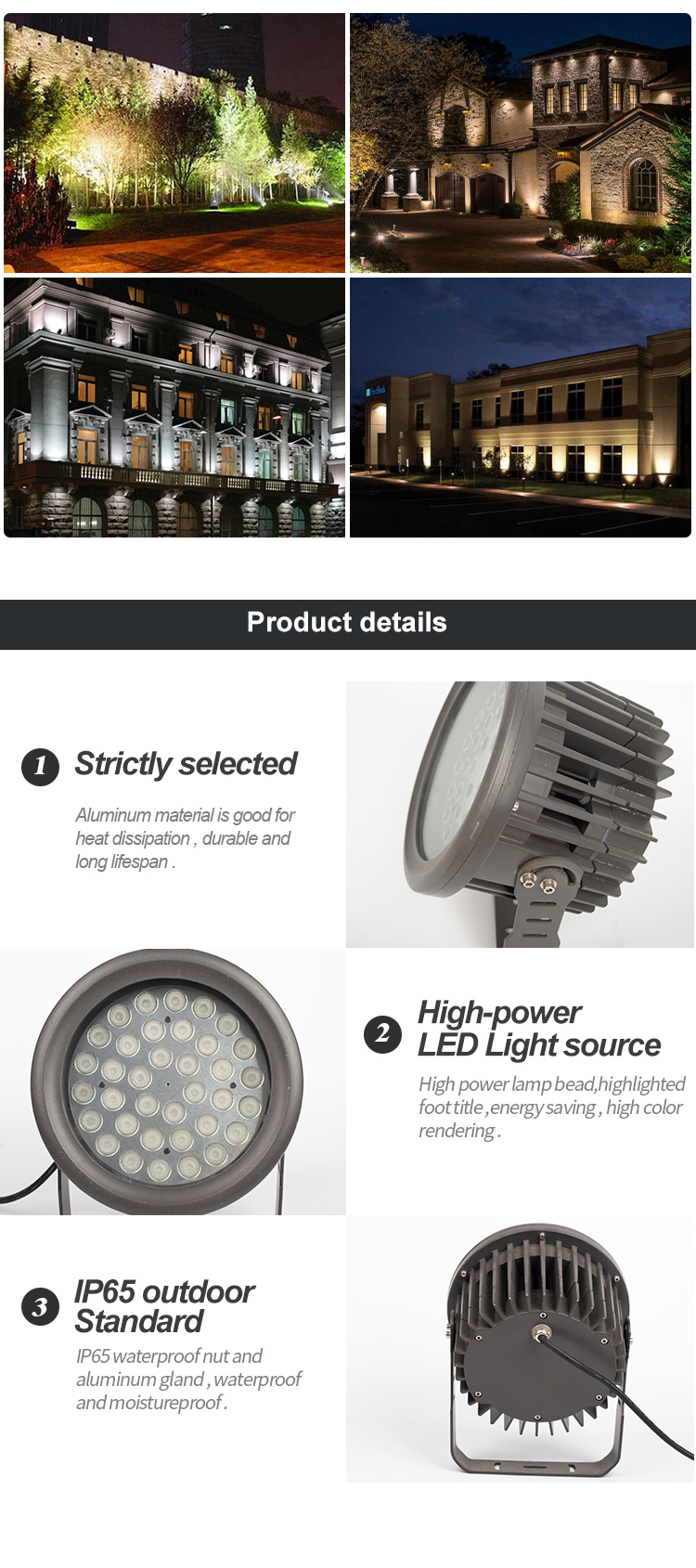outdoor garden led flood light