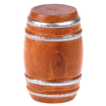 Mini Wooden Red Wine Barrel Miniature Beer Barrel Beer Cask Beer Keg for Dolls House Decoration 1:12 Scale Doll House