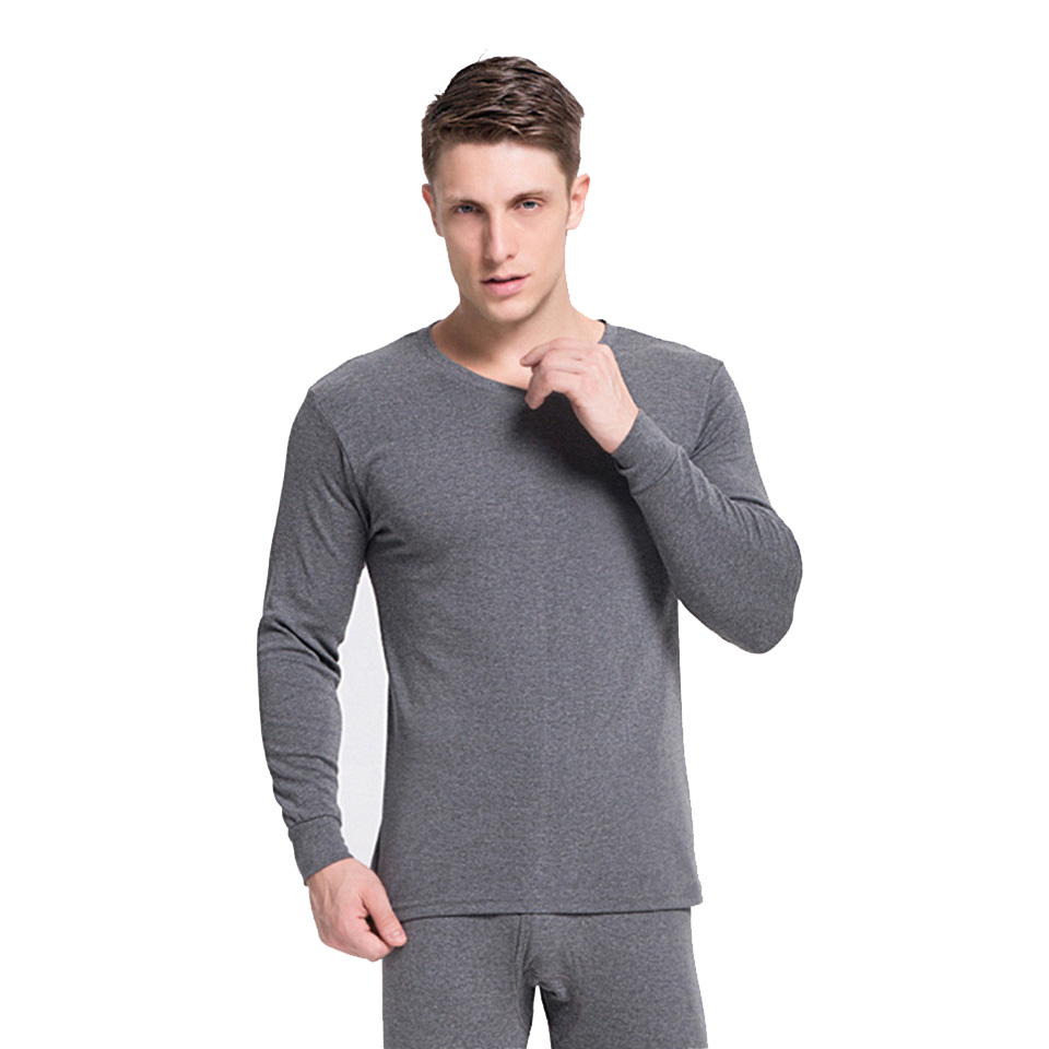 18YOOY New Long Johns For Men Of Suit Worm Underwear Pure Cotton Men's V-Collar Suit For Fashion Underwear Suit Clothes