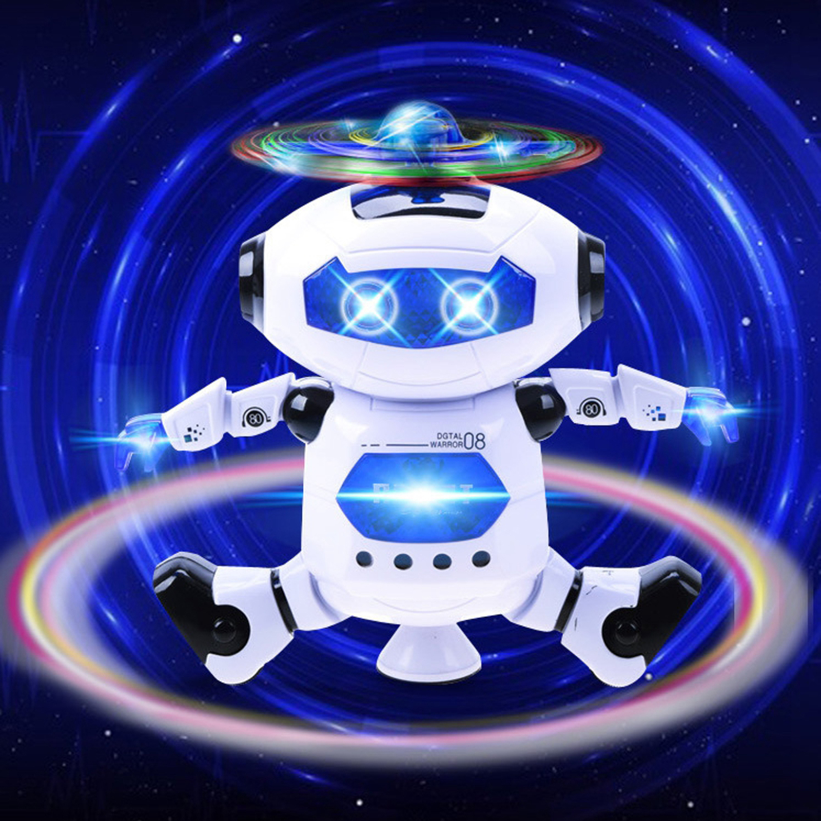 Creative Robot Toy Electronic Walking Dancing Robot Toys with Music Lightening for Kids