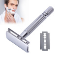 Professional Double-edged Shaving Razor for Men Face Care 1 Razor+1 Blade Classic Safety Shaver Sliver New Hot