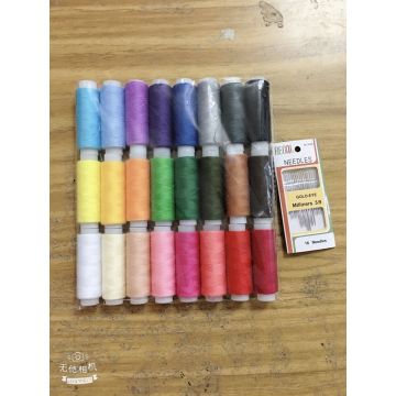 TOP 24Pcs 100 Yards Home Sewing Threads Machine Embroidery Thread Cotton Thread Craft Patch
