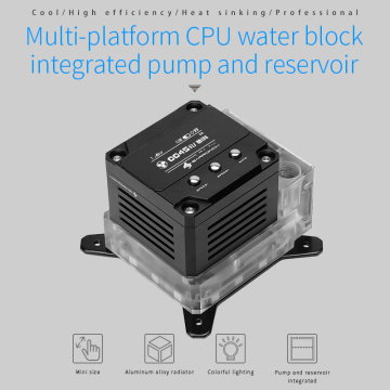 Barrowch CPU Block Pump Reservoir Three In One, 17W PWM Intelligent Pump, OLED Digital Display, FBLTPRK-04/LTPRK-04