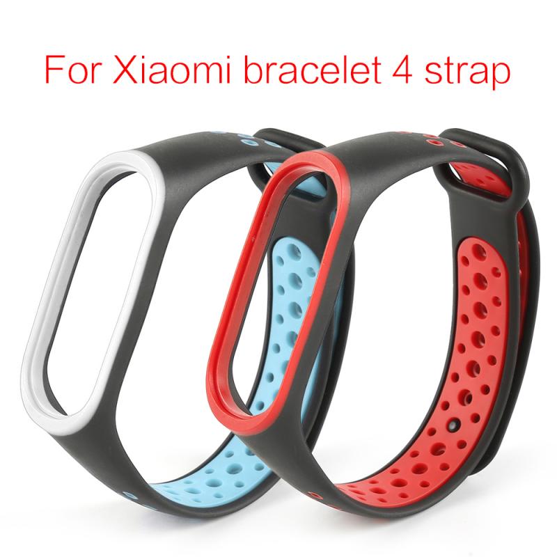 newly For Millet bracelet4 Wristband Smart Sport Bracelet Stomata watch strap silicone watch band for xiaomi miband4 wrist strap