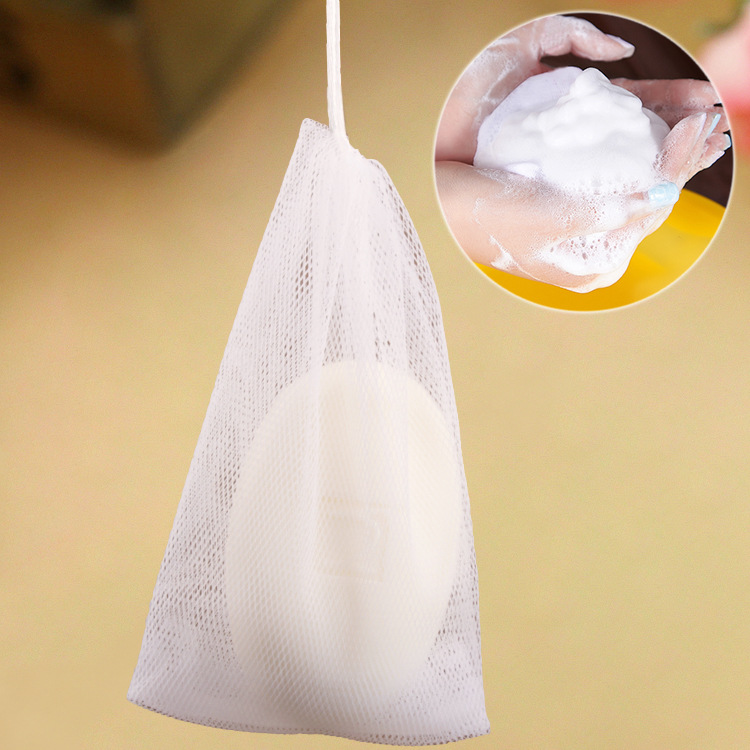 1pcs Facial cleanser foaming net facial cleanser foaming net facial cleanser wash face rub bubble net bag bath soap pocket