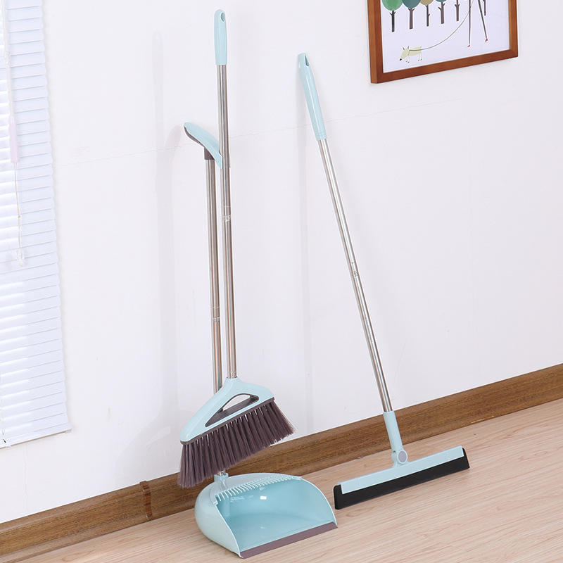 Foldable Broom Dustpan Suit Plastic PP Broom Combination Family Soft Hair Clean Dustless Helper Tools Household Cleaning Tools