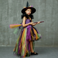 Halloween Witch Costume Dress For Girls Carnival Show Cosplay Robe Nina Disfraz Fancy Baby TUTU Dresses Purim Outfits Clothing