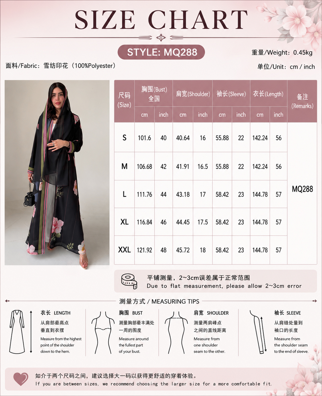 Floral Print Open Abaya with Matching Hijab