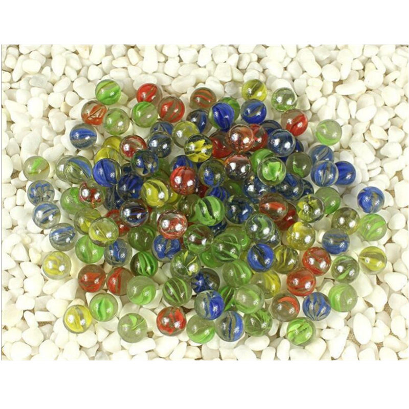 50pcs/lot Pinball Machine Glass Marbles Balls Clear Floral Charms Vase Aquarium Home Decor Toys for Kids Baby 14MM