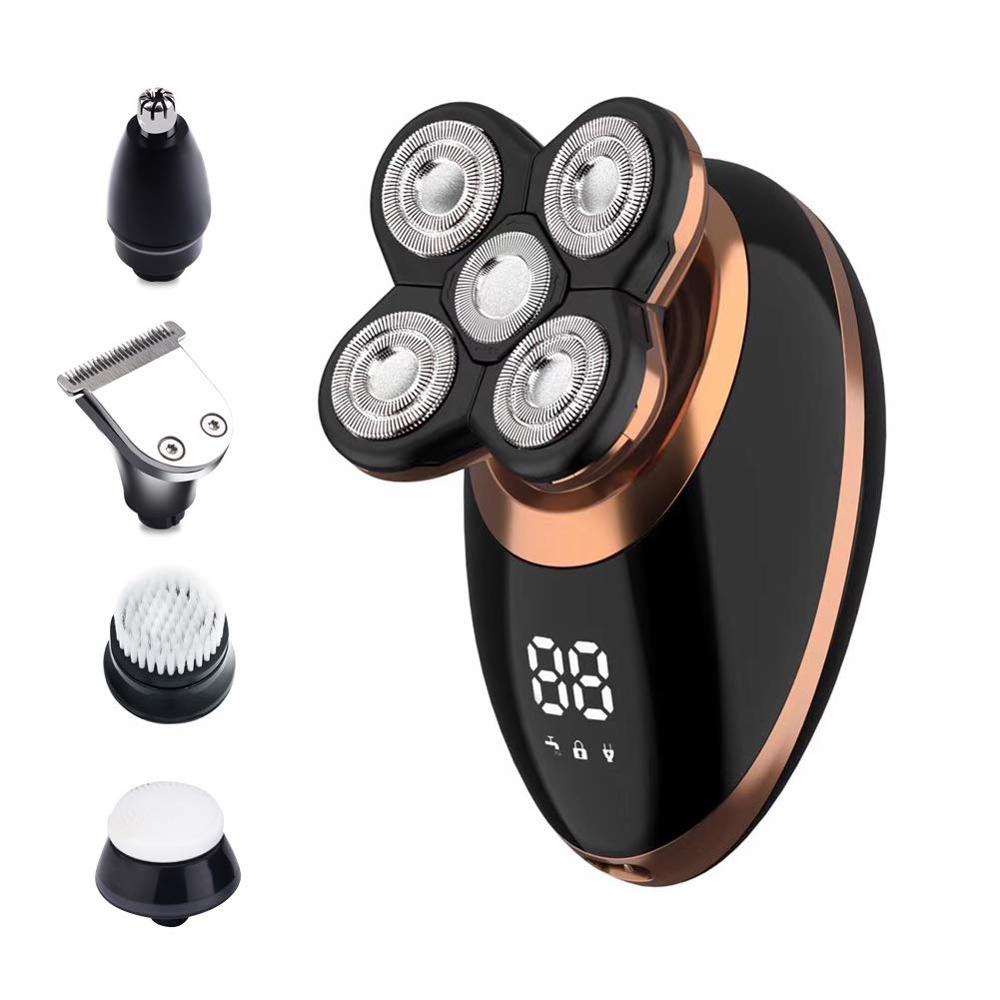 Electric Shaver Washable Rechargeable Electric Razor Shaving Machine for Men Beard Trimmer Wet-Dry Dual Use Five in One