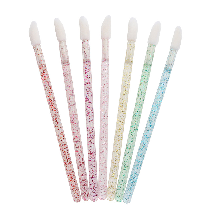 50 pcs Crystal Mascara Wands Applicator Diamond Disposable Lip brushes Cosmetic Eyelash Brush Make Up brushes Tools