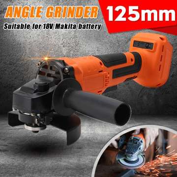 800W 125mm Brushless Cordless Impact Angle Grinder Without Battery Power Tool Cutting Machine Polisher For Makita 18V Battery