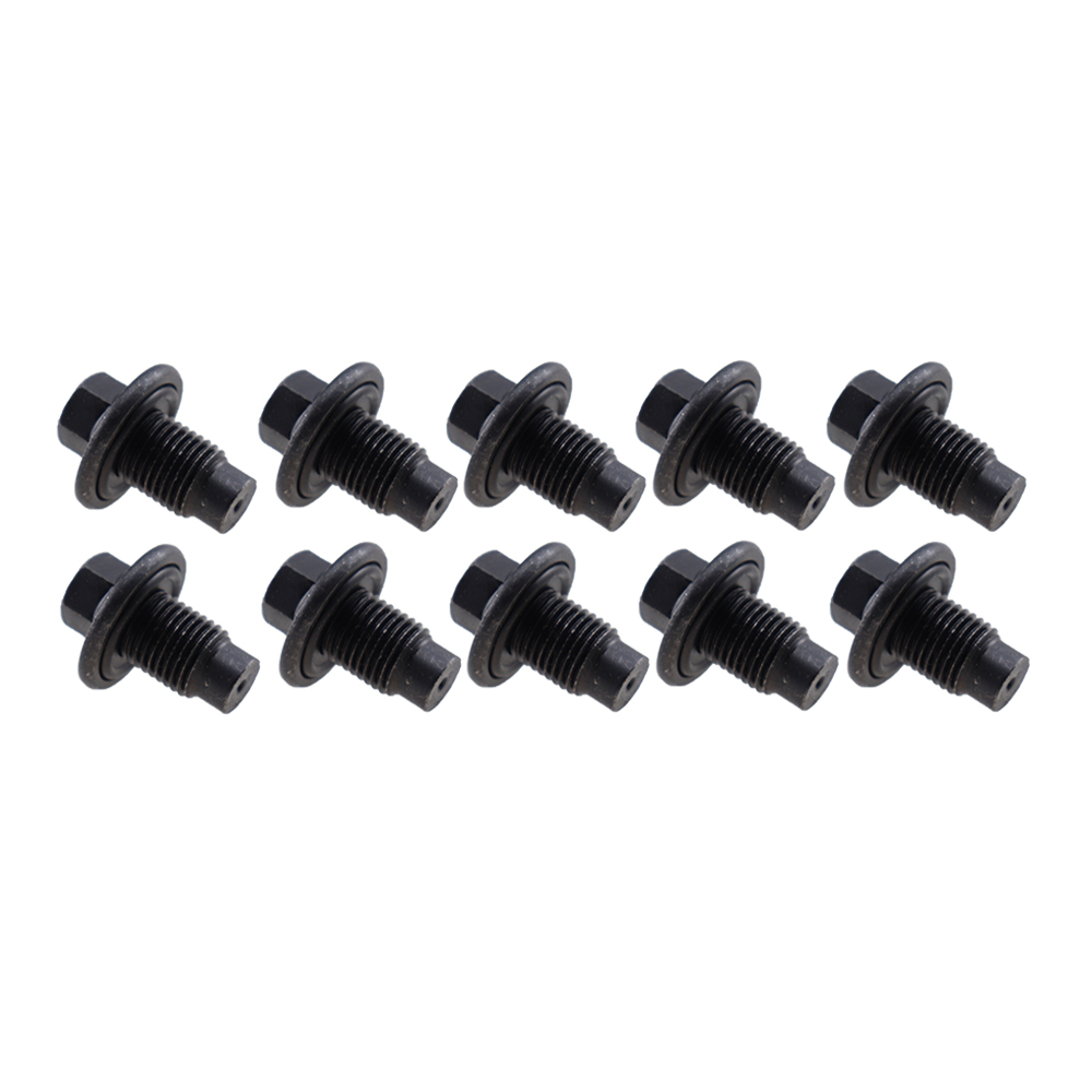 10 pcs/set Oil Pan Drain Nut Sump Plug Screw Bolt Fit for Ford Mazda Jaguar Volvo Land Rover Jeep Dodge Chrysler 1E0010404