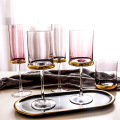 Gold-plated Red Wine Glass High-footed Champagne Glass Household Juice Cup Standing Water Bottle Crystal Bar Accessories