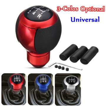 3 Color Universal Aluminum 5 Speed Manual Gear Stick Shift Knob Lever Shifter for Auto Car Vehicle Truck SUV Manual Transmission