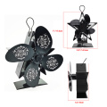 Heat Powered Stove Fan Christmas 4-Blade for Wood Log Burner Fireplace Durable Heating, Cooling & Vents Fireplace Parts WWO66