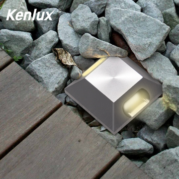Kenlux Square Deck LED Underground light 2W AC85-265V D52mm COB Aluminum Waterproof Buried Yard Lamp Landscape inground Lighting