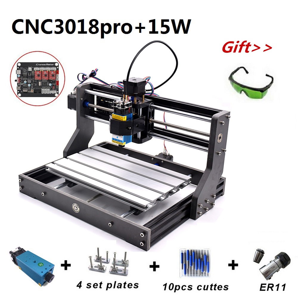 15W CNC 3018 Pro Metal Engraving Machine with offline Control 500mw 2500mw 5.5W Wood Router PCB Milling Carving Machine 3018 PRO