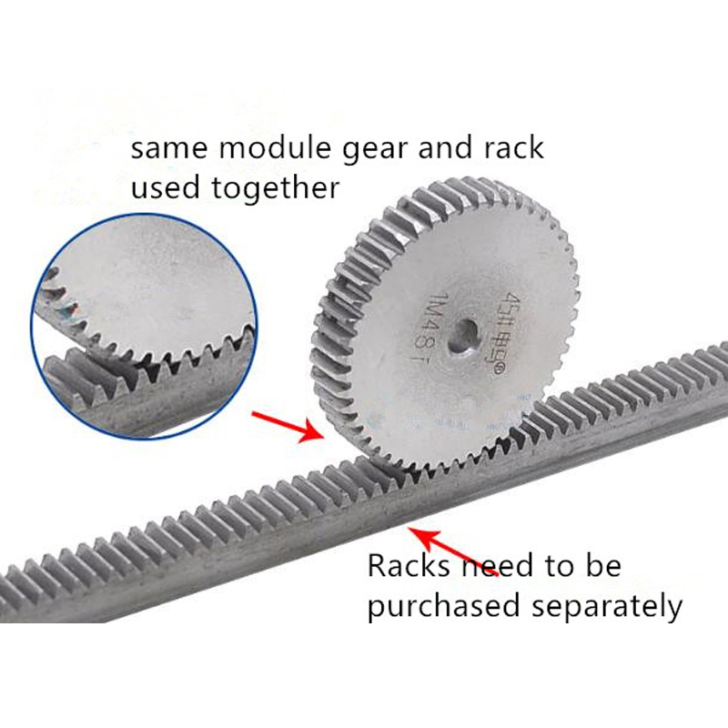 MOD1 gear rack 59 teeth-75 teeth no hardened thickness 10mm 1 module gear pinion cylindrical spur gear customized