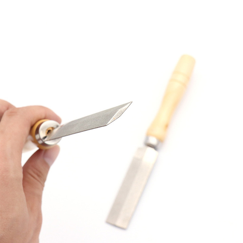 1pc 3 inch 4 inch Diamond Rasp Files Serrated Sharpening Tool Grinding Hand Tool Rhombus For Agate Gemstone Glass Ceramic Knives