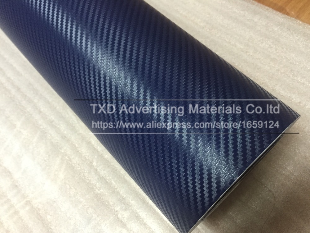 30x127CM(12"X50") Dark blue 3D Carbon Fiber Wrap Car Wrapping Foil 3D Carbon Fiber Car Sticker 3D carbon fiber film Sticker