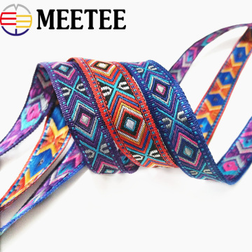 15Yards 1.5/1.8cm Geometric Jacquard Ribbons Webbing Clothes Strap Decorative Webbings Tapes DIY Sewing Accessories AP374