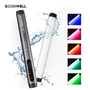 Soonwell MT1 LED RGB Light Tube Waterproof Photos Video Soft Light CCT APP Control Portable Handheld Photography Lighting Stick