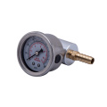 Universal 1/8 NPT Fuel Pressure Gauge Liquid Filled Polished Case 0-160 psi and adaptor kit For fuel injection systems