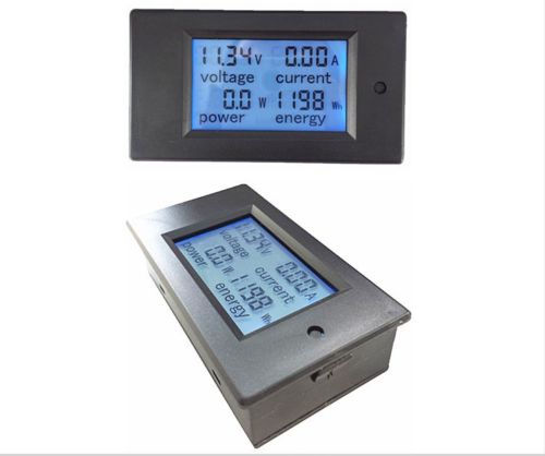 DC 6.5-100v 100A LCD Combo Meter Voltage current KWh Watt Panel Meter 12v 24v 48v Battery Power monitoring +100A Shunt