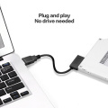 1 Pcs Portable Sata USB Cable Sata To USB 2.0 Adapter Suport Notebook Optical Drives Using 6P+7P SATA Interface Plug And Play