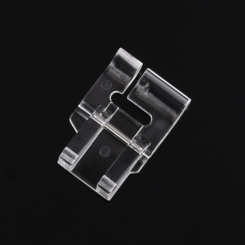 1Pcs Inlaid Short Satin Pattern DIY Sewing Walking Foot for Sewing Machines New Clear Plastic Household Sewing Machine Foot