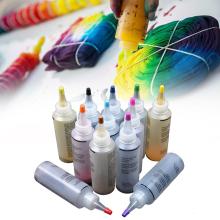 12pcs Colorful DIY Tie Dye Kit One Step Permanent Craft Textile Paints Non Toxic Jacquard Clothing Graffiti Fabric Accessories