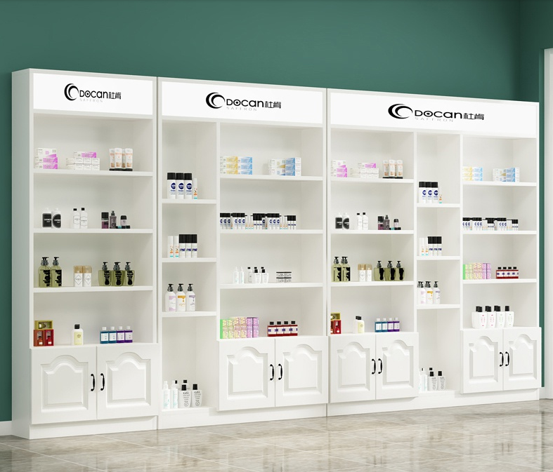 Cosmetics display cabinet combination container beauty salon skin care products display cabinet supermarket shelf display rack