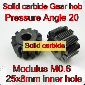 M0.6 Modulus Pressure Angle 20 Solid carbide Gear hob 25x8mm Inner hole 1pcs