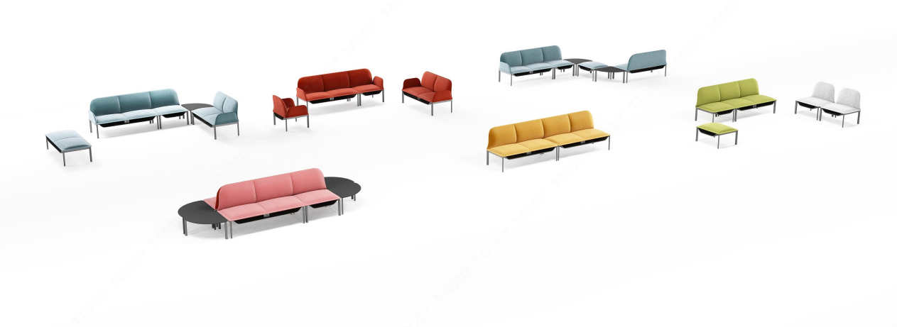 Injection - molded Shaped Foam Modular Sofa, sectional sofas，modular sofas， sofa sets，fabric sofas， library sofas，high back sofas，hotel sofas， lobby sofas，office sofas，executive sofas，reception sofas, sofas
