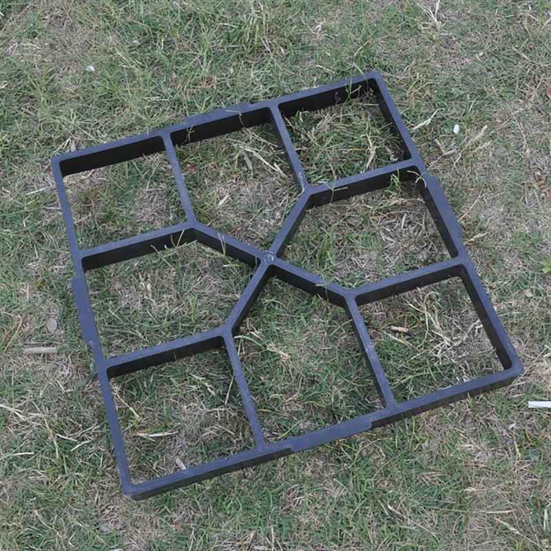 New Garden Walk Pavement Mold DIY Manually Paving Cement Brick Stone Road Concrete Molds Path Maker Reusable DIY Manually Paving