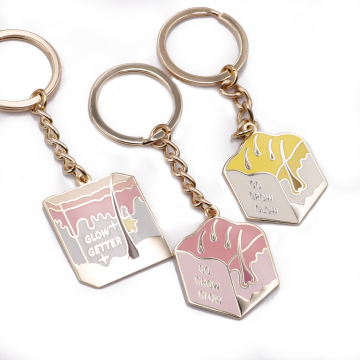 Custom Enamel Keychain with Laser Engraved Logo