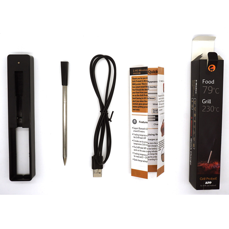 Real wireless oven thermometer digital bbq meat kitchen thermometer with chargeable battery