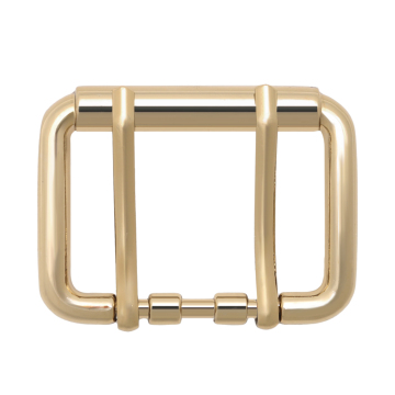 Elegant 35mm Gold Half Roller Double Pin Belt