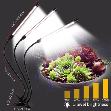 2/3/4 Tubes Hydroponic Growth Light USB LED Grow Light Clip for Greenhouse Flowers Plants Seeds Seedlings Hydroponic Growth Lamp