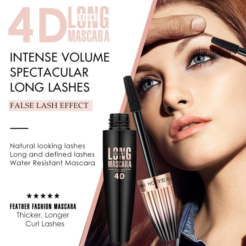 ALIVER 4D Mascara Waterproof Thick Curling Eyelash Makeup Silk Fiber Lash Extension Long Lasting Cosmetics Maquillaje TSLM1